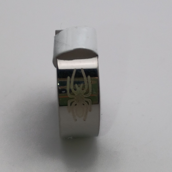 unbranded Other - Stainless Steel Silver Ring Band with Spider Design Size 9